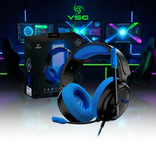 Audífono VSG Pentagon Stereo Sound – Azul USB 2.0