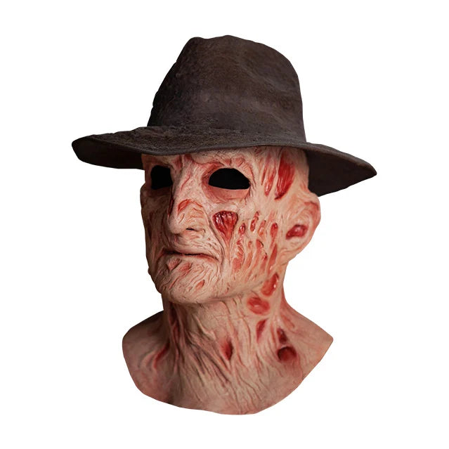 Pesadilla en Elm Street 4 – Máscara Deluxe Freddy Krueger con sombrero Fedora – Trick or Treat Studios