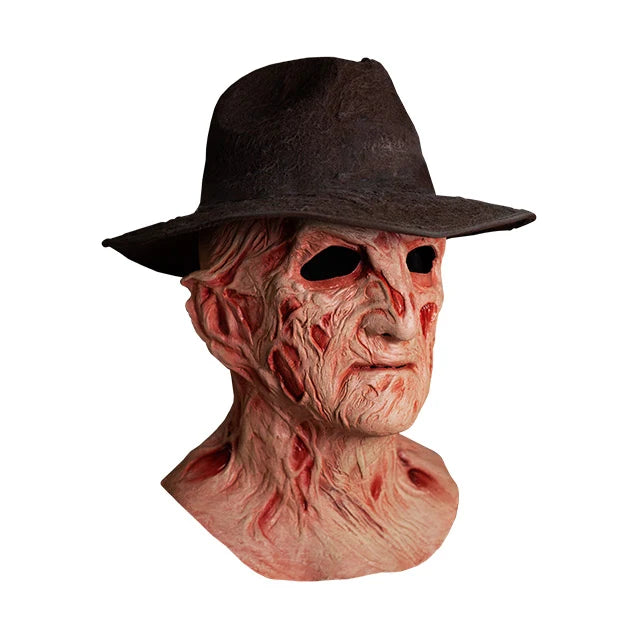 Pesadilla en Elm Street 4 – Máscara Deluxe Freddy Krueger con sombrero Fedora – Trick or Treat Studios
