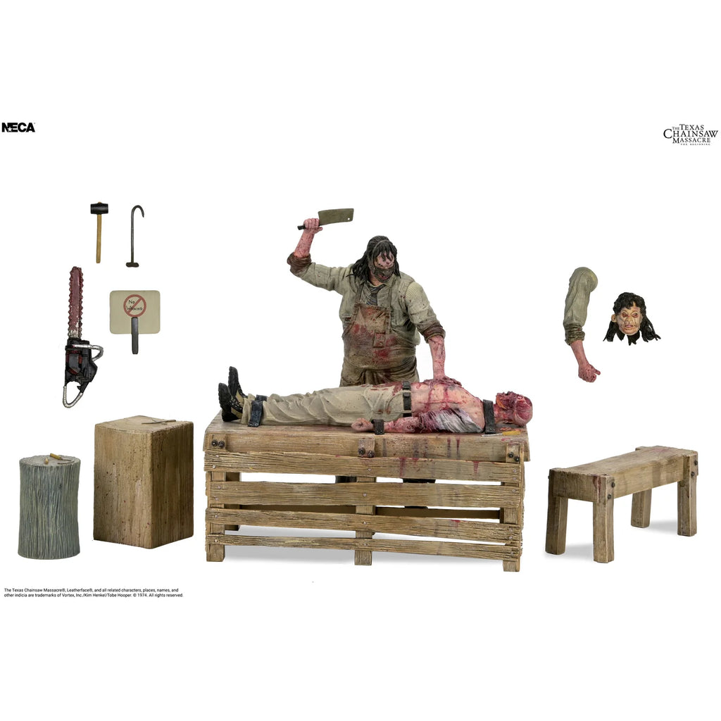 NECA Leatherface – The Texas Chainsaw Massacre: The Beginning | Set Diorama 7 pulgadas