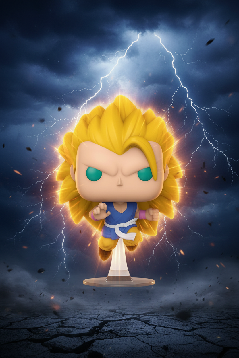 Funko – Dragon Ball GT – Super Saiyan 3 Goku Pop! Vinyl – EE Exclusive