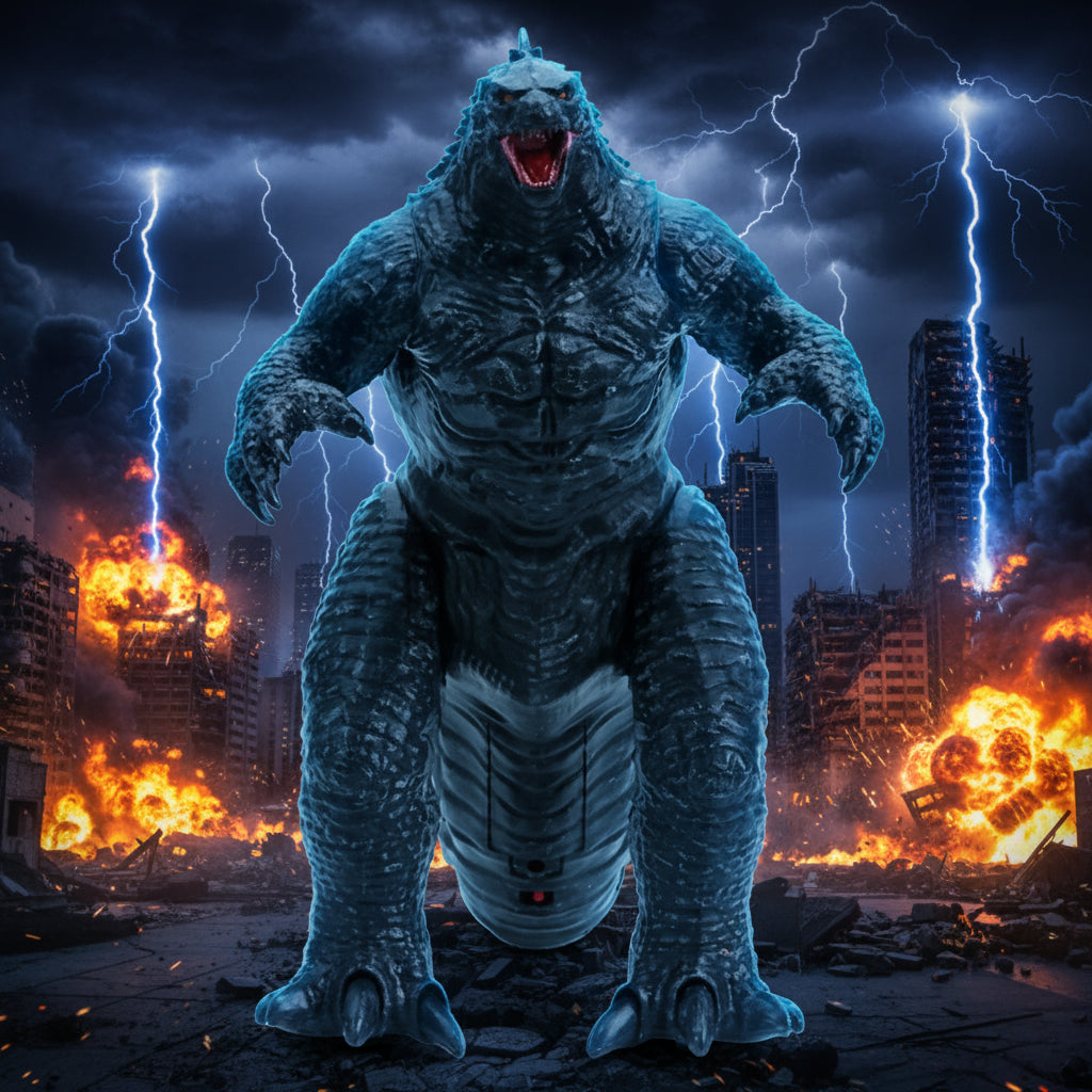 Jada Godzilla x Kong RC – Godzilla Control Remoto con Respiración de Rayo de Calor