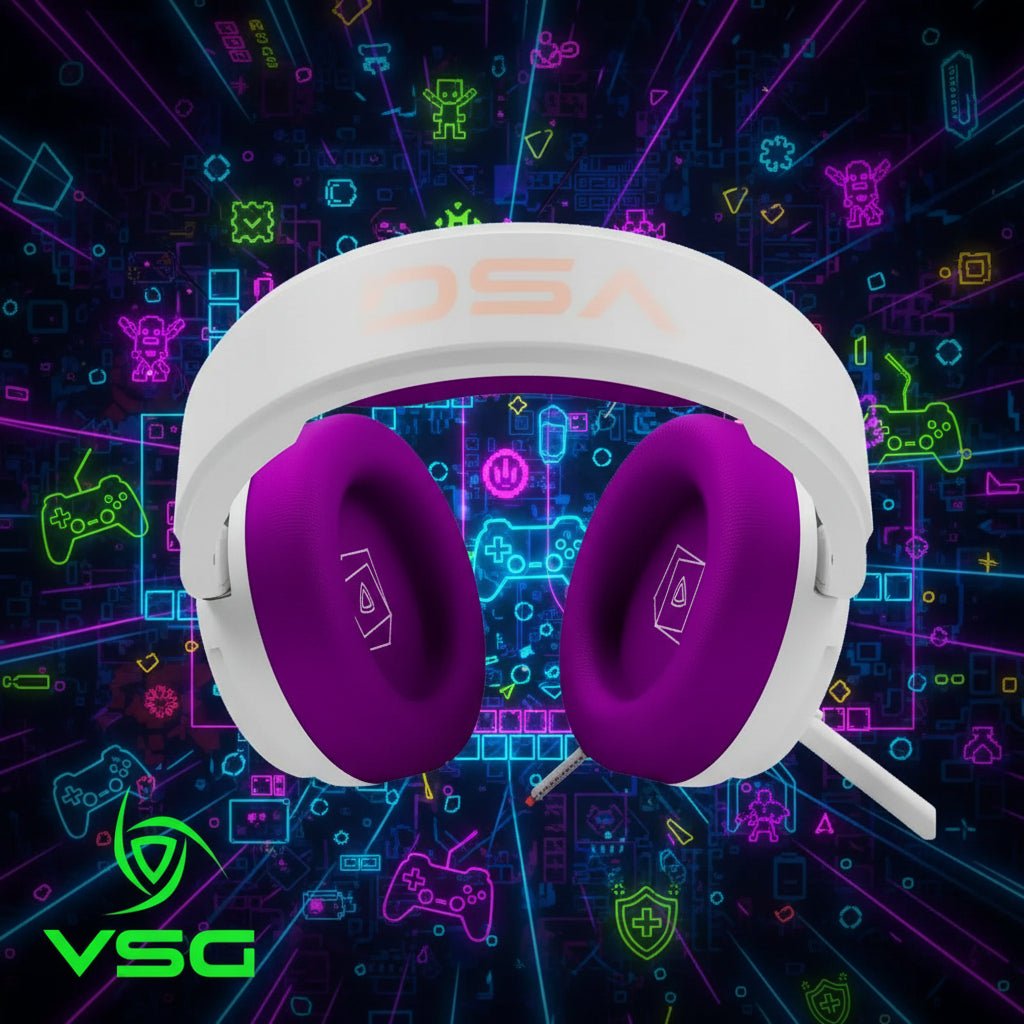 Audífono VSG Pentagon Stereo Sound – Púrpura USB 2.0 - Ghostgamer.pe