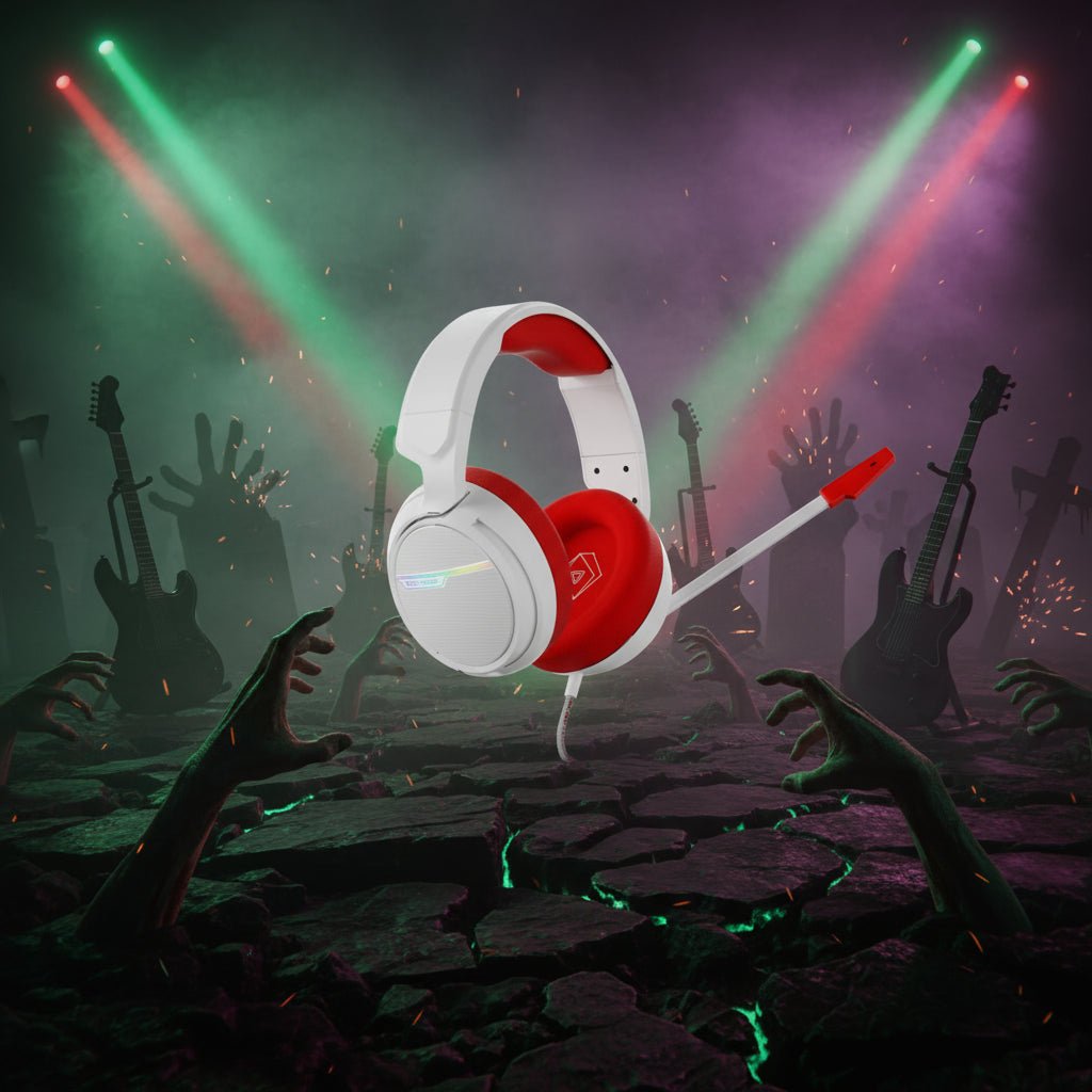 Audífono VSG Pentagon Stereo Sound – Rojo USB 2.0 - Ghostgamer.pe