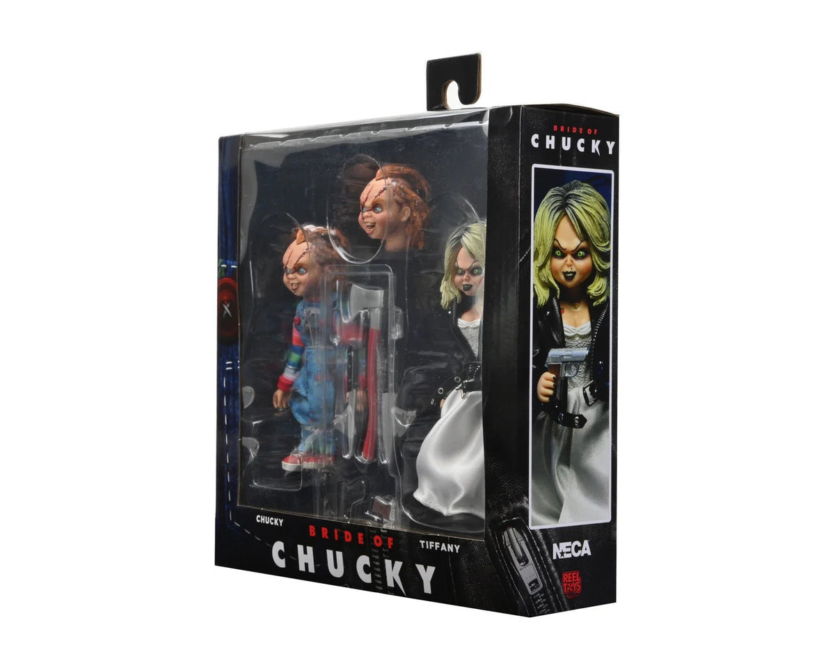 Bride of Chucky - Chucky y Tiffany 8" figura de acción con ropa (2-Pack) - Ghostgamer.pe