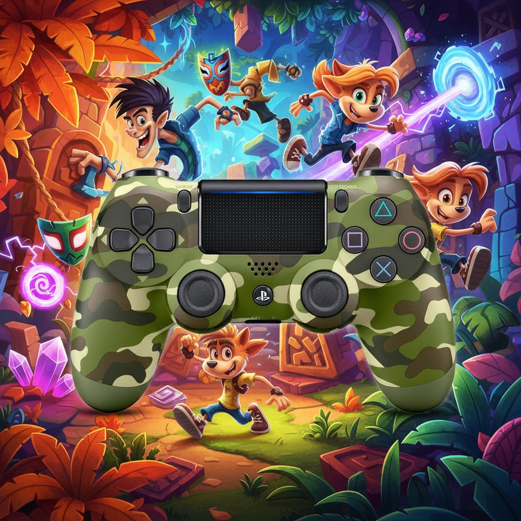 Control Inalámbrico Sony DualShock 4 – Camuflado Verde - Ghostgamer.pe