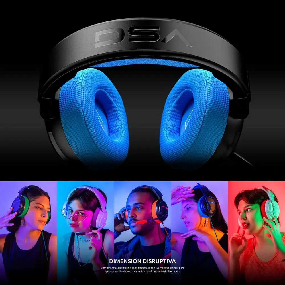 Audífono VSG Pentagon Stereo Sound – Azul USB 2.0