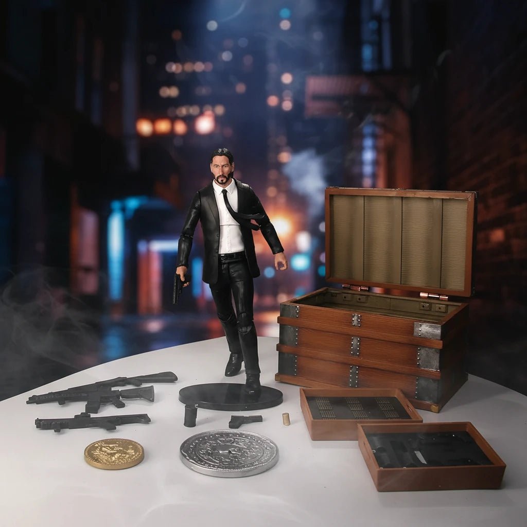 John Wick Deluxe Box Set Figura Premium de Colección - Ghostgamer.pe