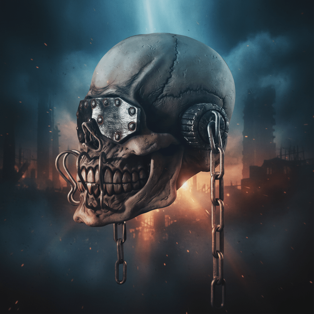 Megadeth Vic Rattlehead Mask-Trick or Treat - Ghostgamer.pe