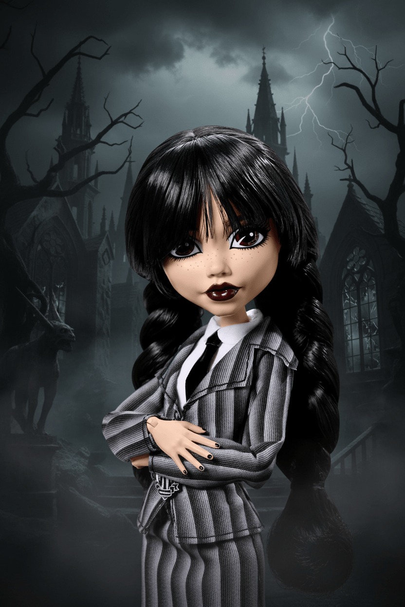 Monster High x Wednesday Addams Doll – Edición Coleccionista - Ghostgamer.pe
