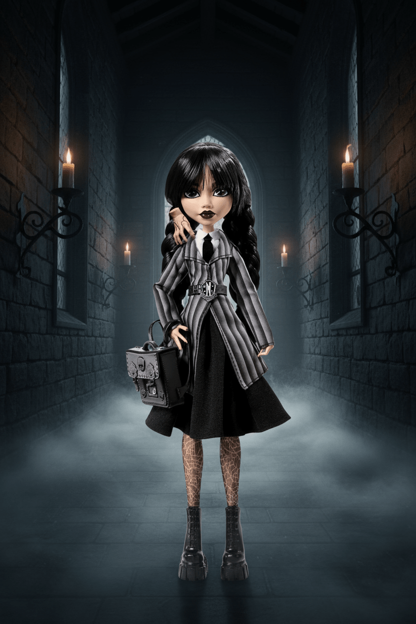 Monster High x Wednesday Addams Doll – Edición Coleccionista - Ghostgamer.pe