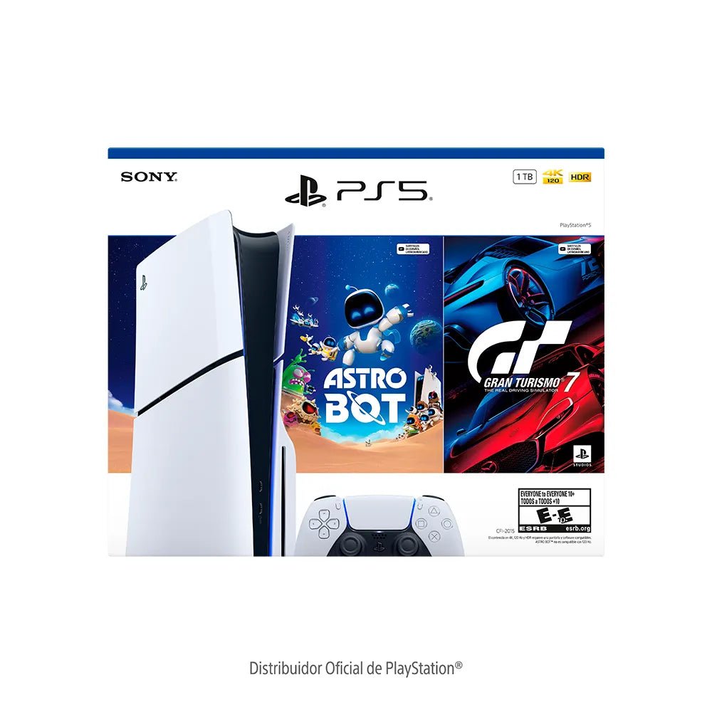 Paquete de Consola PlayStation 5 Slim Estándar con ASTRO BOT y Gran Turismo 7 - Ghostgamer.pe