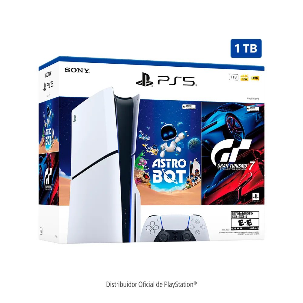 Paquete de Consola PlayStation 5 Slim Estándar con ASTRO BOT y Gran Turismo 7 - Ghostgamer.pe