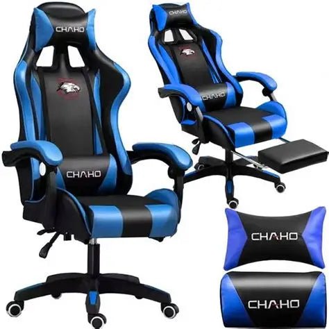 Silla Gamer Chaho 919 Negro/Azul con Brazos 3D y Reclinable 135° - Ghostgamer.pe