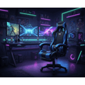 Silla Gamer Chaho 919 Negro/Azul con Brazos 3D y Reclinable 135° - Ghostgamer.pe