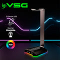 Soporte para Audífonos Atlas VSG – Aluminio con RGB y Puertos USB - Ghostgamer.pe
