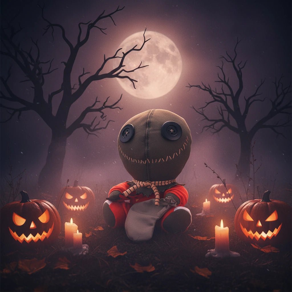 Trick 'r Treat Sam Muñeco de Peluche Gigante 18" – Coleccionable de Terror - Ghostgamer.pe